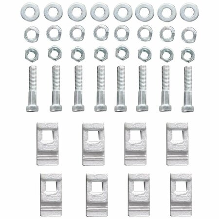 GLOBAL INDUSTRIAL Replacement Clamp I-Beam Mounting Kit for Gantry Cranes, 8PK 293209
